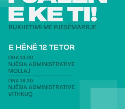 Buxhetimi me Pjesëmarrje në Njësitë Administrative Bulgarec dhe Drenovë